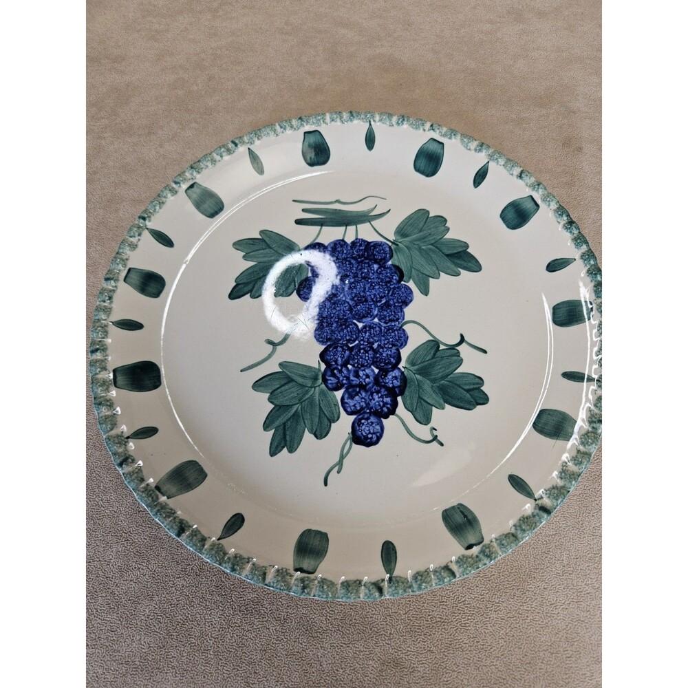 Vintage Blue Ridge Pottery Grape Salad Hand Painted 11.5" Plate Charger